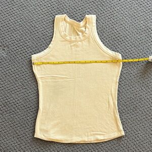 Cream-Butter Yellow Sleeveless Women's Top